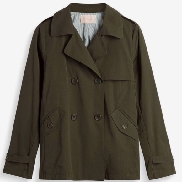 Skies Are Blue Trench Coat ๐ Olive - Picture 3 of 8